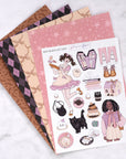 Black Cat Cafe Creative Journal Sticker Set