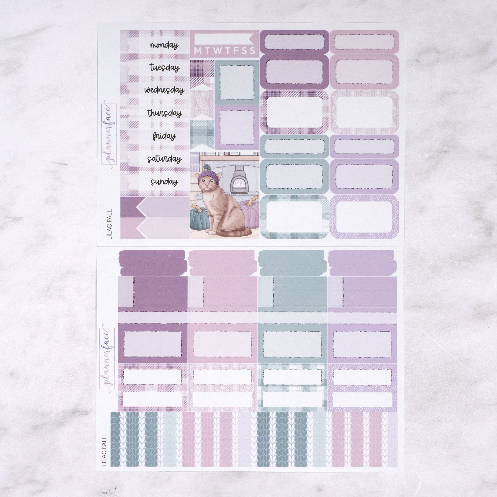 Lilac Fall Mini Weekly Sticker Kit