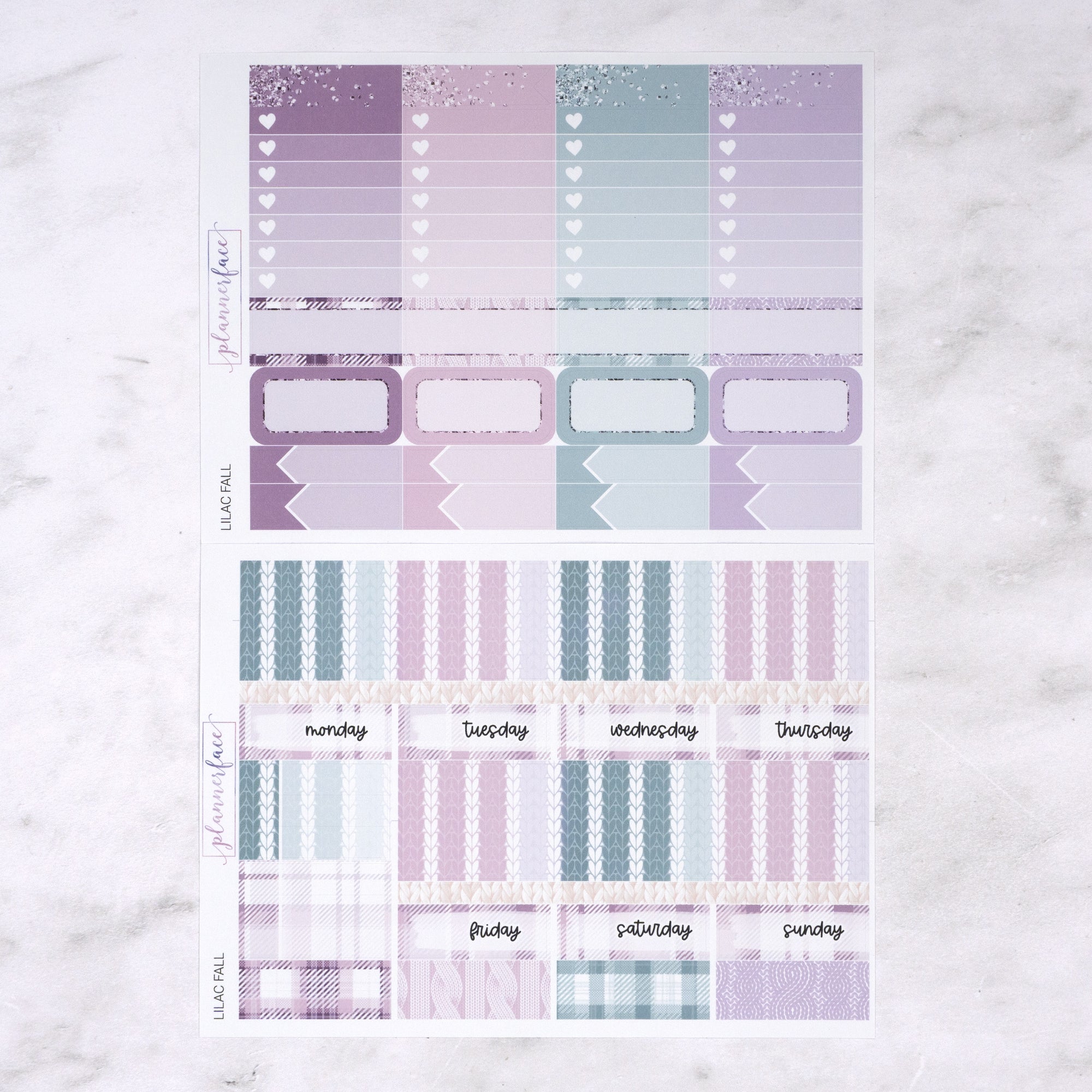 Lilac Fall Weekly Sticker Kit