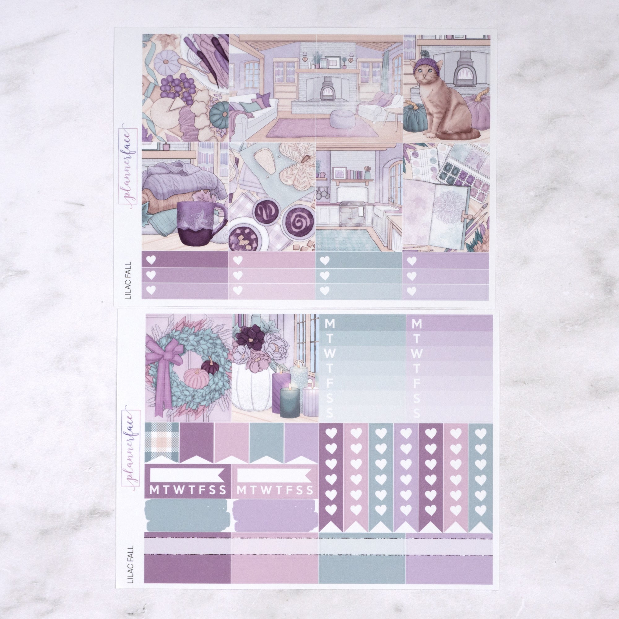 Lilac Fall Weekly Sticker Kit