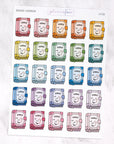 Book Reading Genre Journalling Stickers