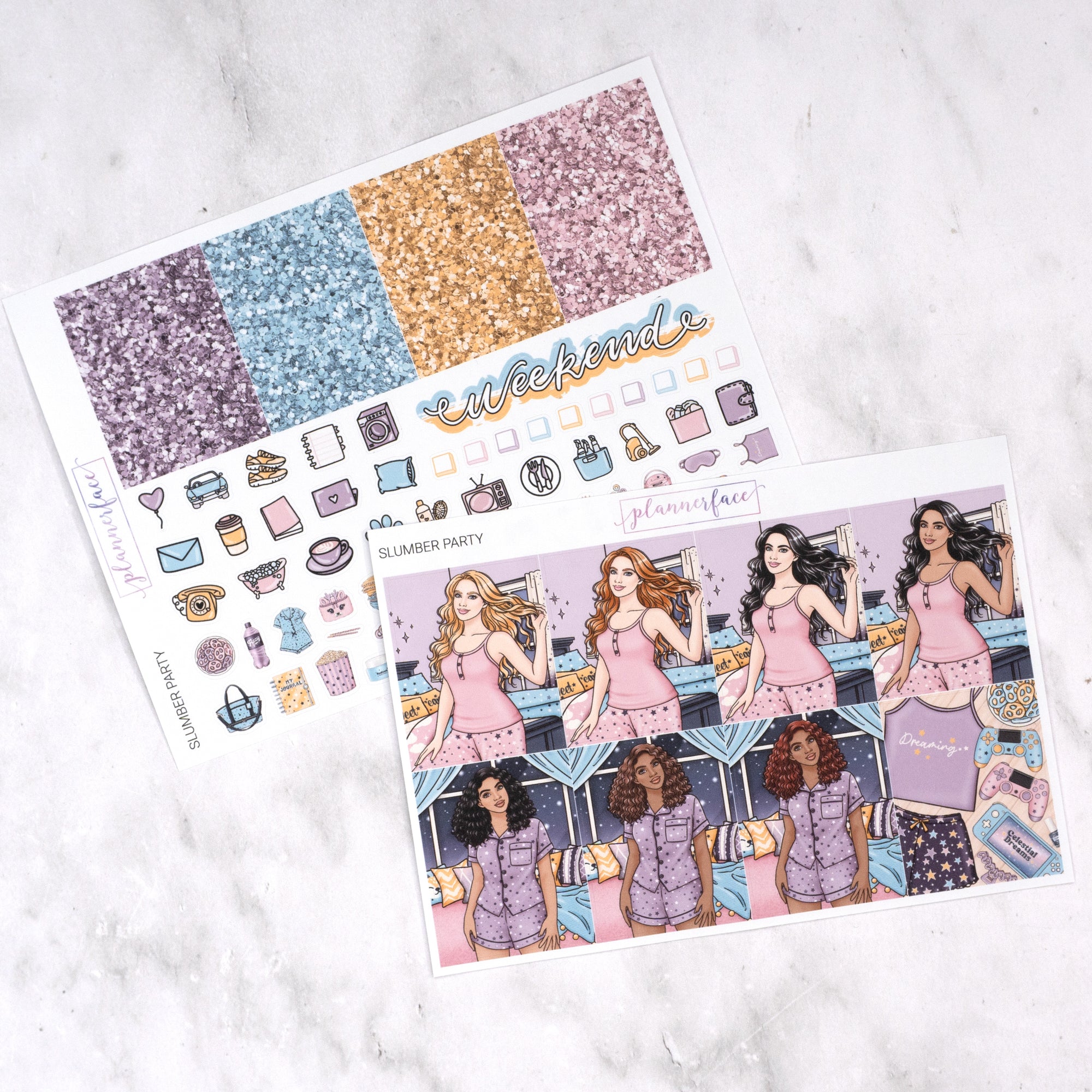 Slumber Party Weekly Sticker Kit
