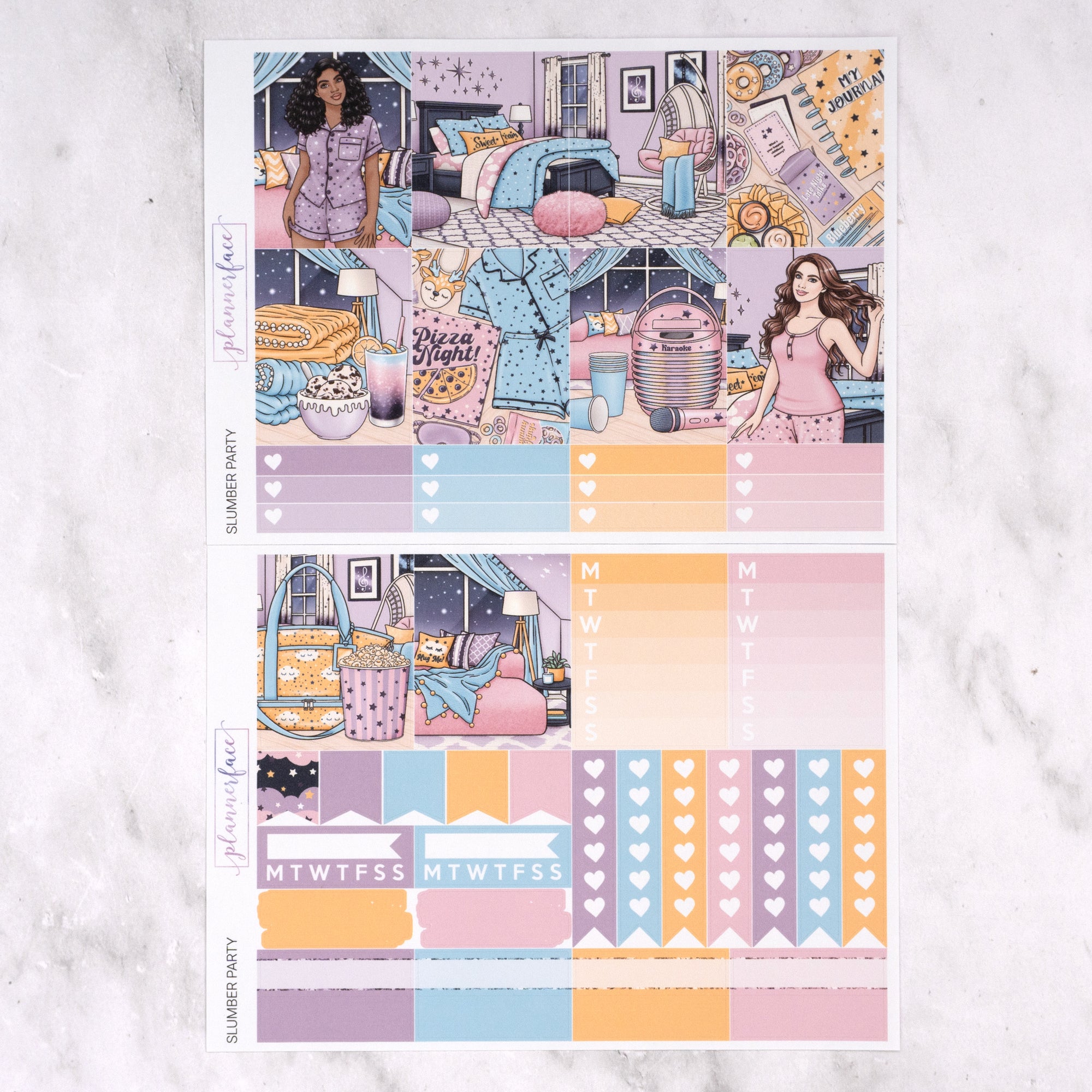 Slumber Party Weekly Sticker Kit
