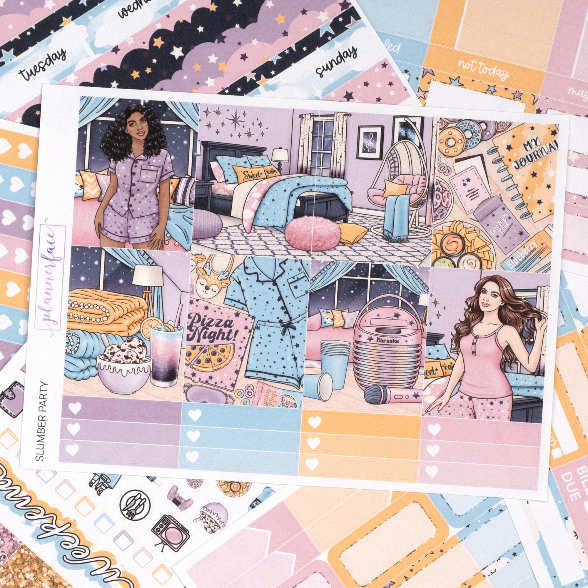 Slumber Party Weekly Sticker Kit
