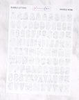 Patterned Bubble Letter Alphabet Journalling Stickers