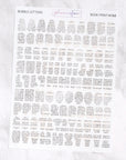 Patterned Bubble Letter Alphabet Journalling Stickers