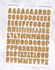 Patterned Bubble Letter Alphabet Journalling Stickers
