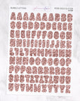 Patterned Bubble Letter Alphabet Journalling Stickers