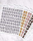 Patterned Bubble Letter Alphabet Journalling Stickers
