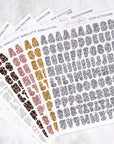 Patterned Bubble Letter Alphabet Journalling Stickers