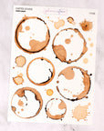 Coffee Cup Stain Journalling Stickers