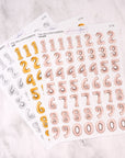 Foil Balloon Number Journalling Stickers