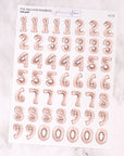 Foil Balloon Number Journalling Stickers