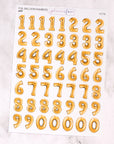 Foil Balloon Number Journalling Stickers