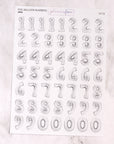 Foil Balloon Number Journalling Stickers