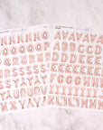 Foil Balloon Letter Alphabet Journalling Stickers (2 Sheets)