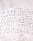 Foil Balloon Letter Alphabet Journalling Stickers (2 Sheets)