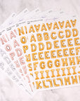 Foil Balloon Letter Alphabet Journalling Stickers (2 Sheets)