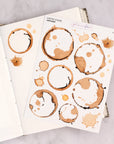 Coffee Cup Stain Journalling Stickers
