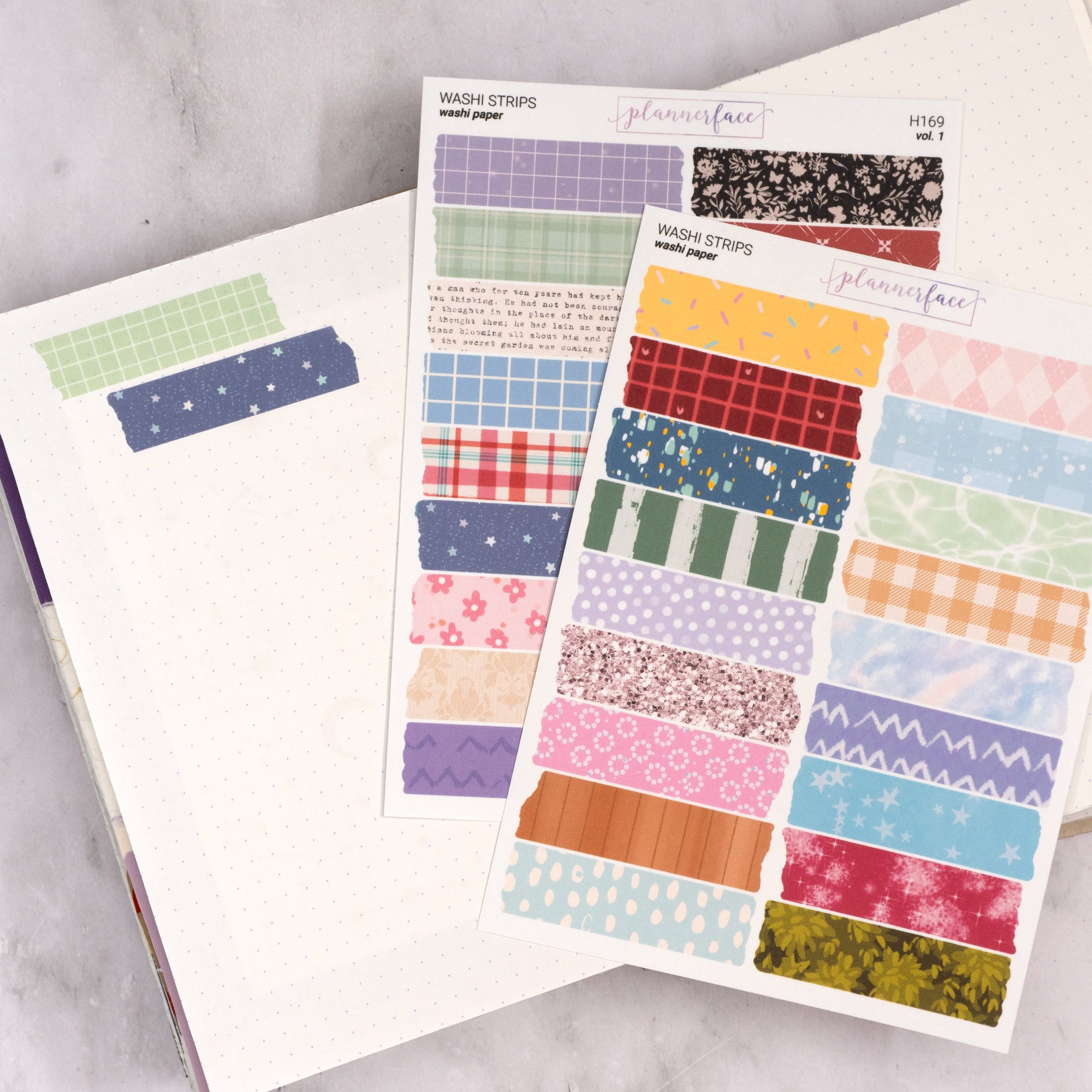Washi Tape Torn Strips Journalling Stickers