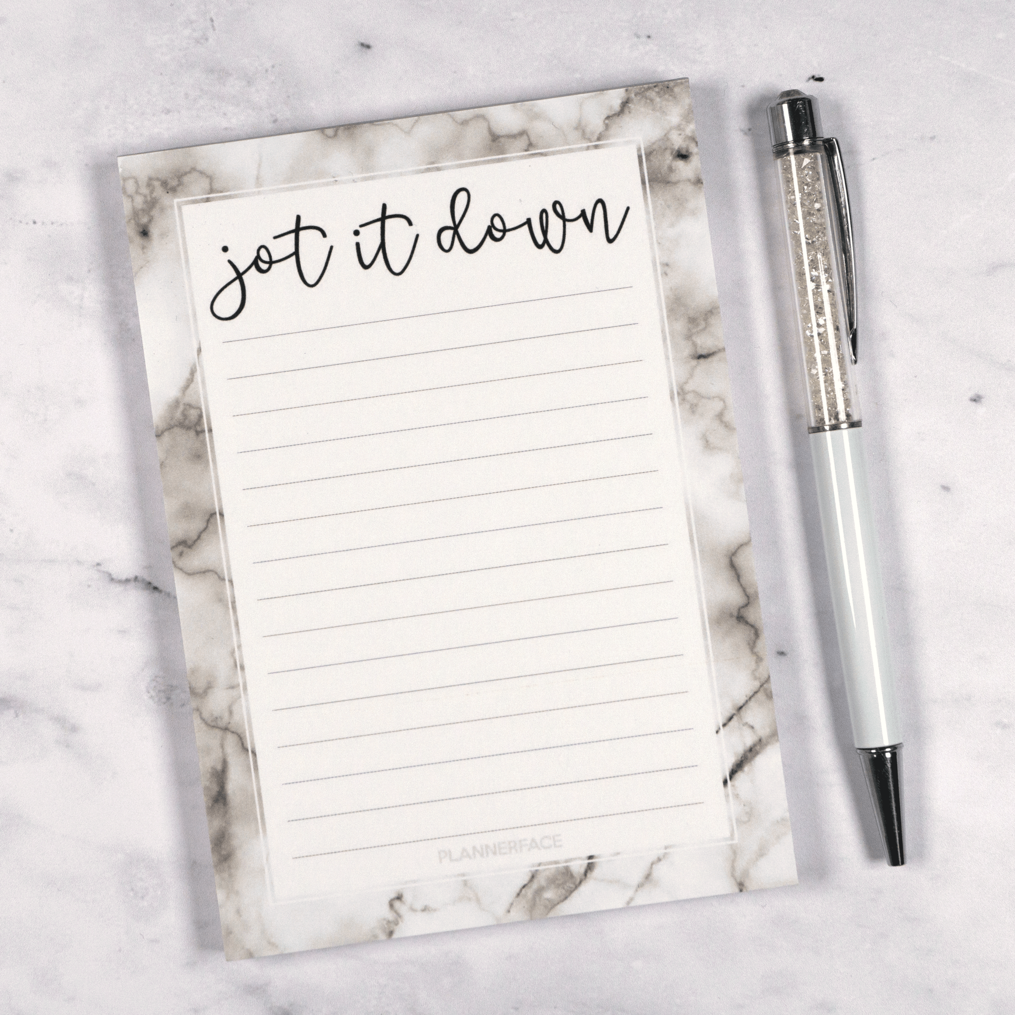 A6 Marble Notepad - Jot It Down by Plannerface
