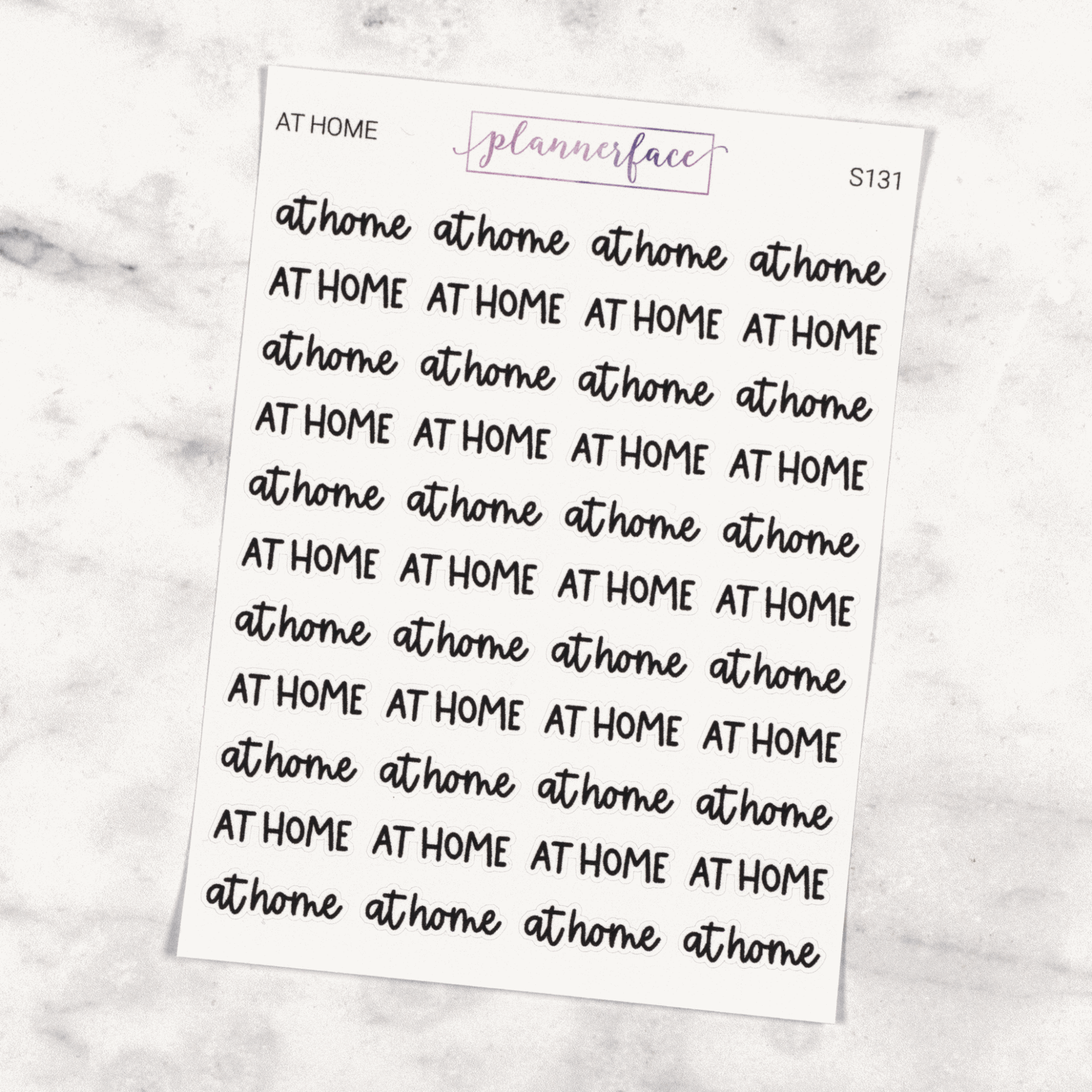 At Home | Scripts by Plannerface