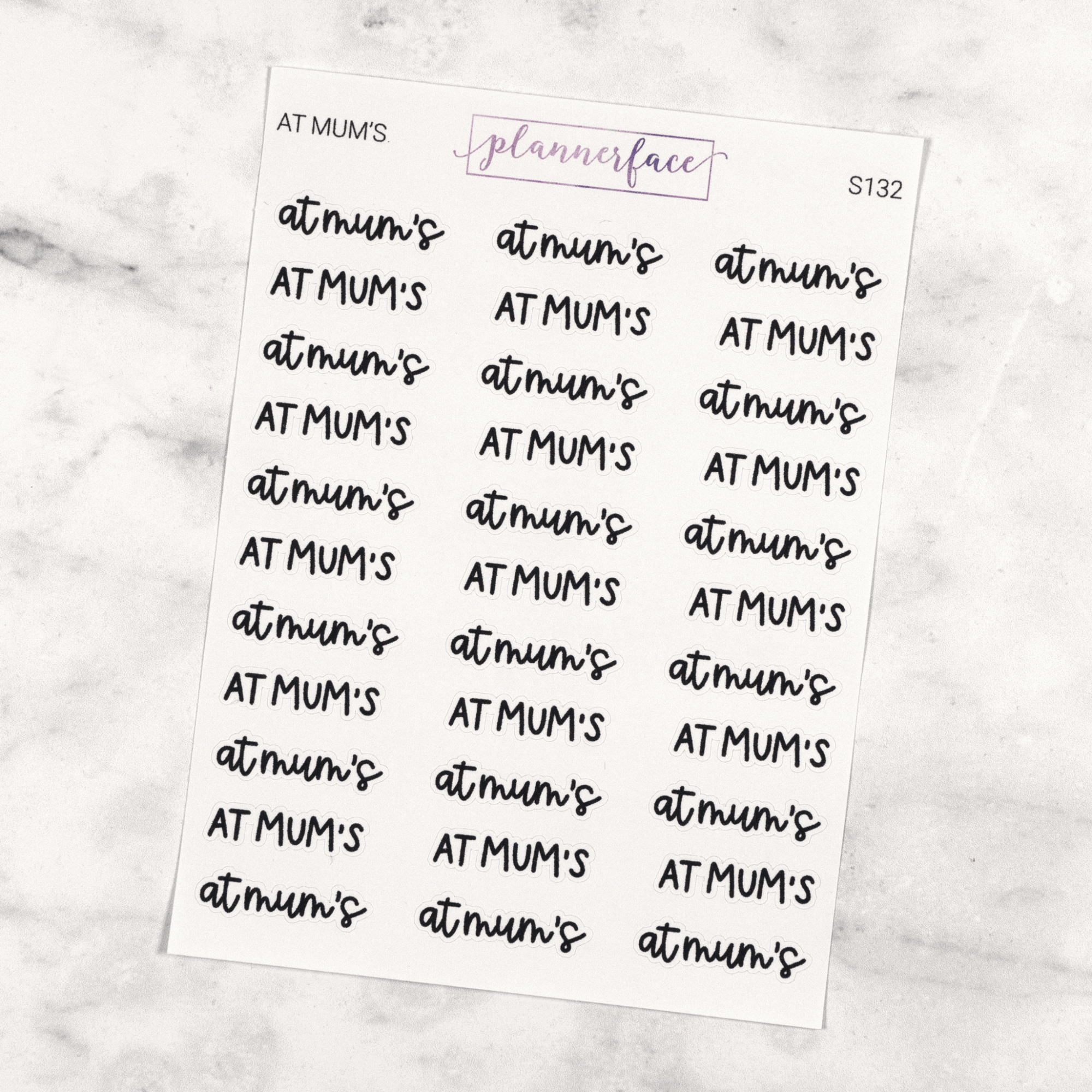 At Mum's | Scripts by Plannerface