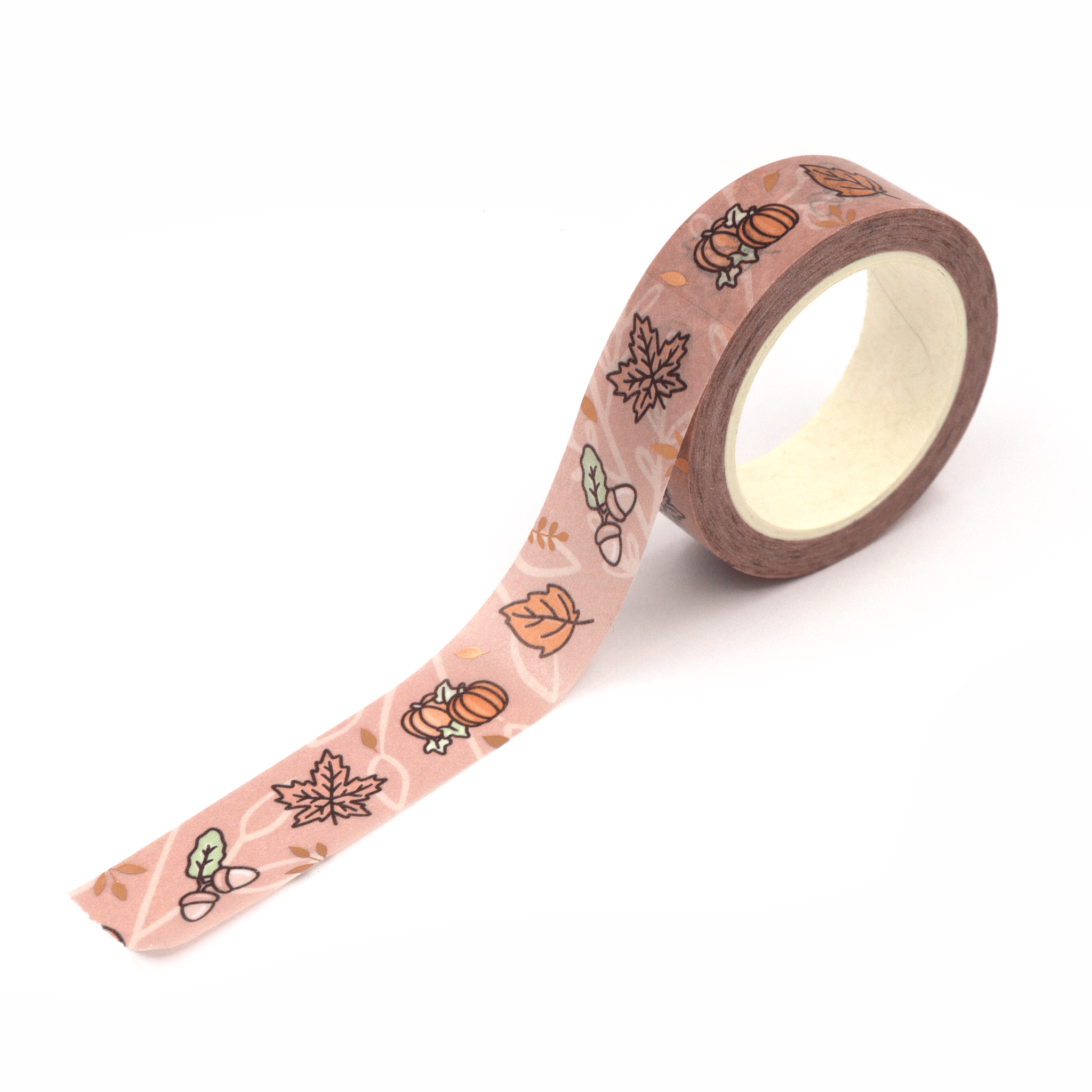Autumn | Rose Gold Foiled Doodle Washi Tape by Plannerface