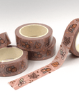 Autumn | Rose Gold Foiled Doodle Washi Tape by Plannerface