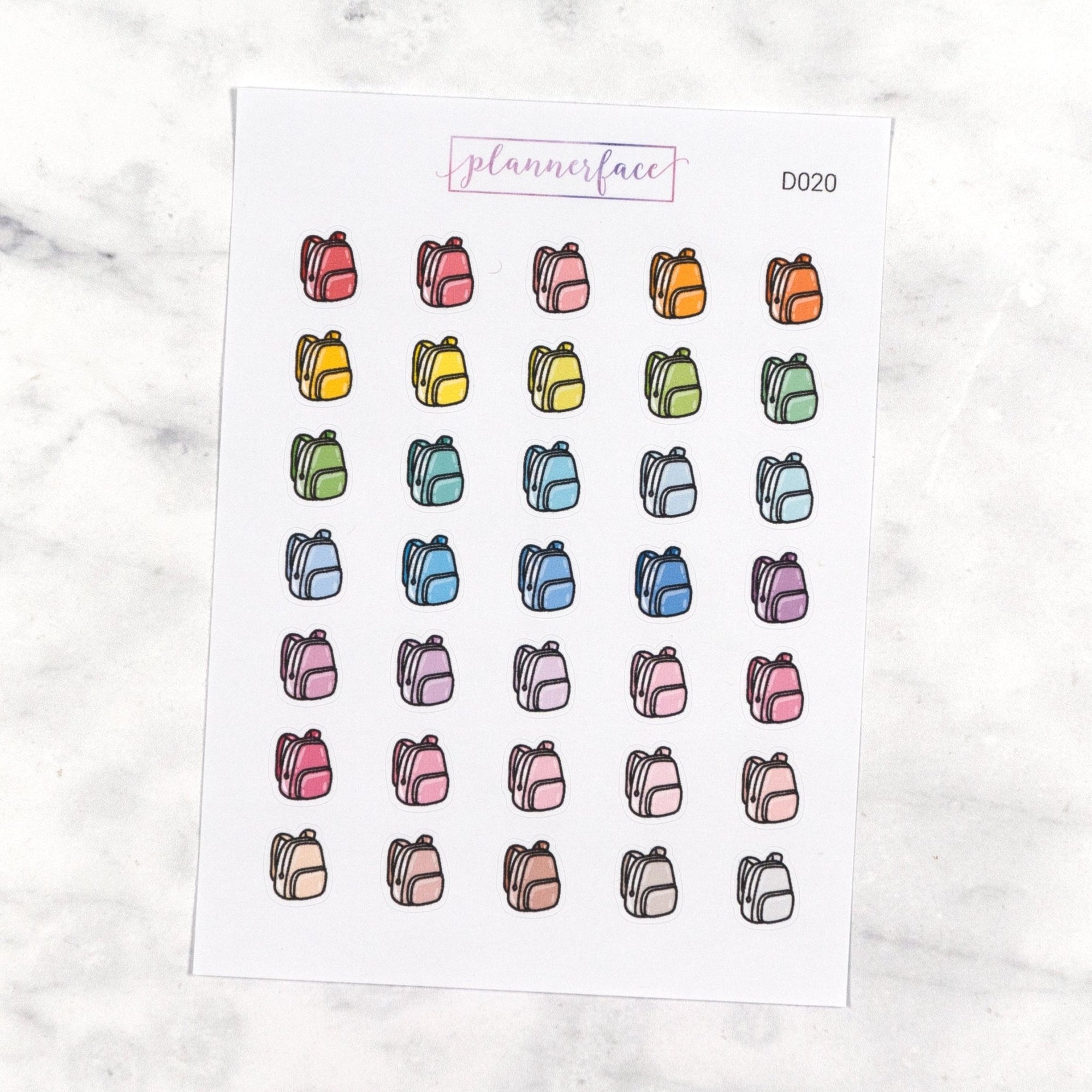 Backpack Multicolour Doodles by Plannerface