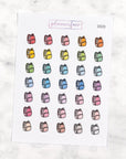 Backpack Multicolour Doodles by Plannerface