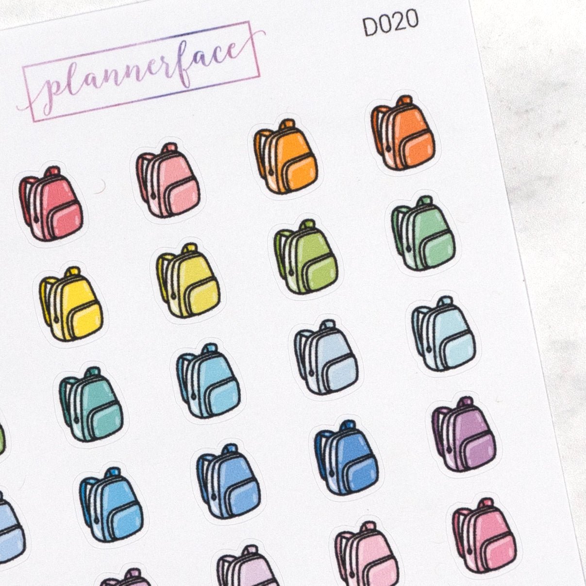 Backpack Multicolour Doodles by Plannerface