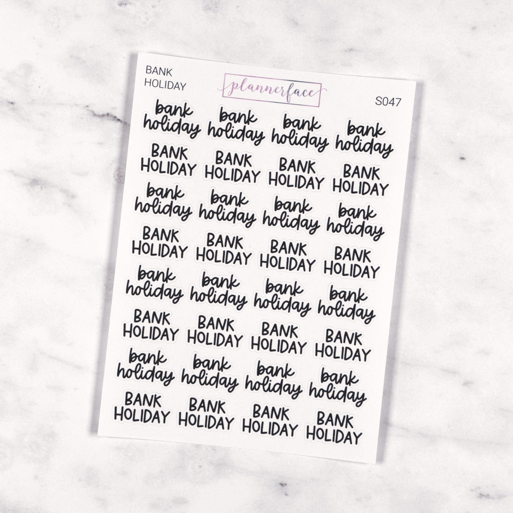 Bank Holiday | Scripts by Plannerface