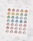 Bear Backpack Multicolour Doodles by Plannerface