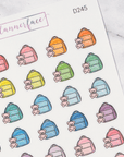 Bear Backpack Multicolour Doodles by Plannerface