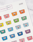 Bear Pouch Multicolour Doodles by Plannerface