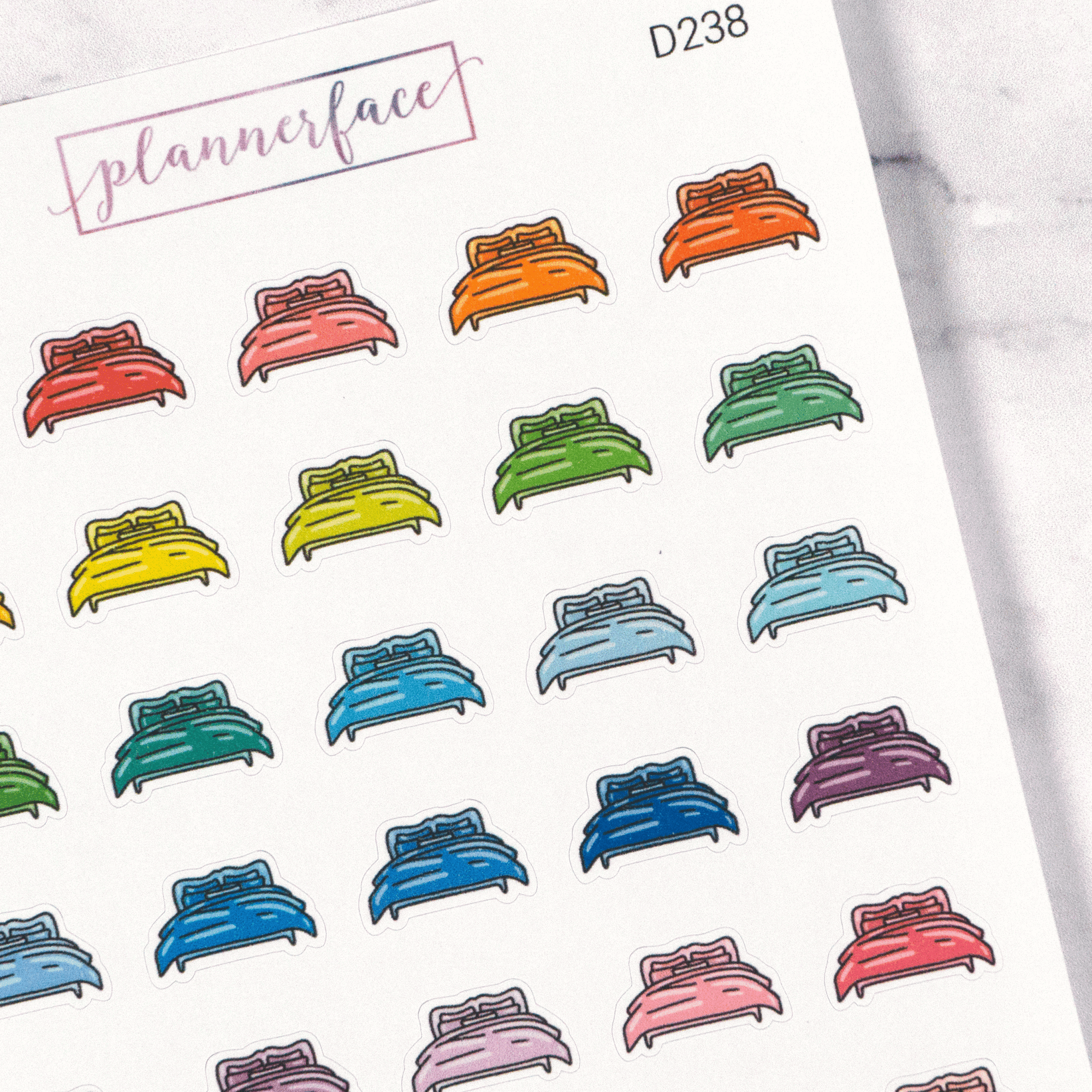 Bed Multicolour Doodles by Plannerface