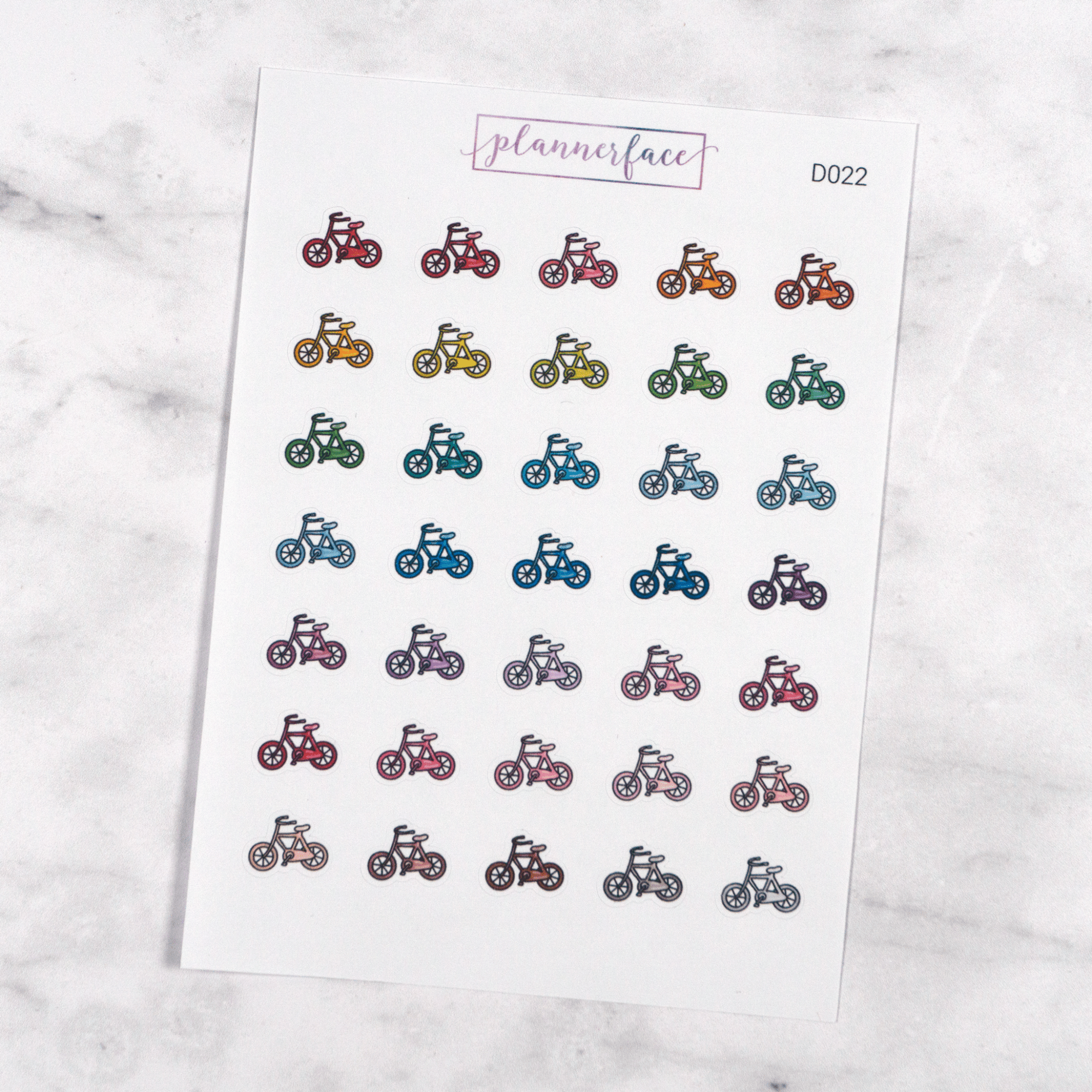 Bicycle Multicolour Doodles by Plannerface