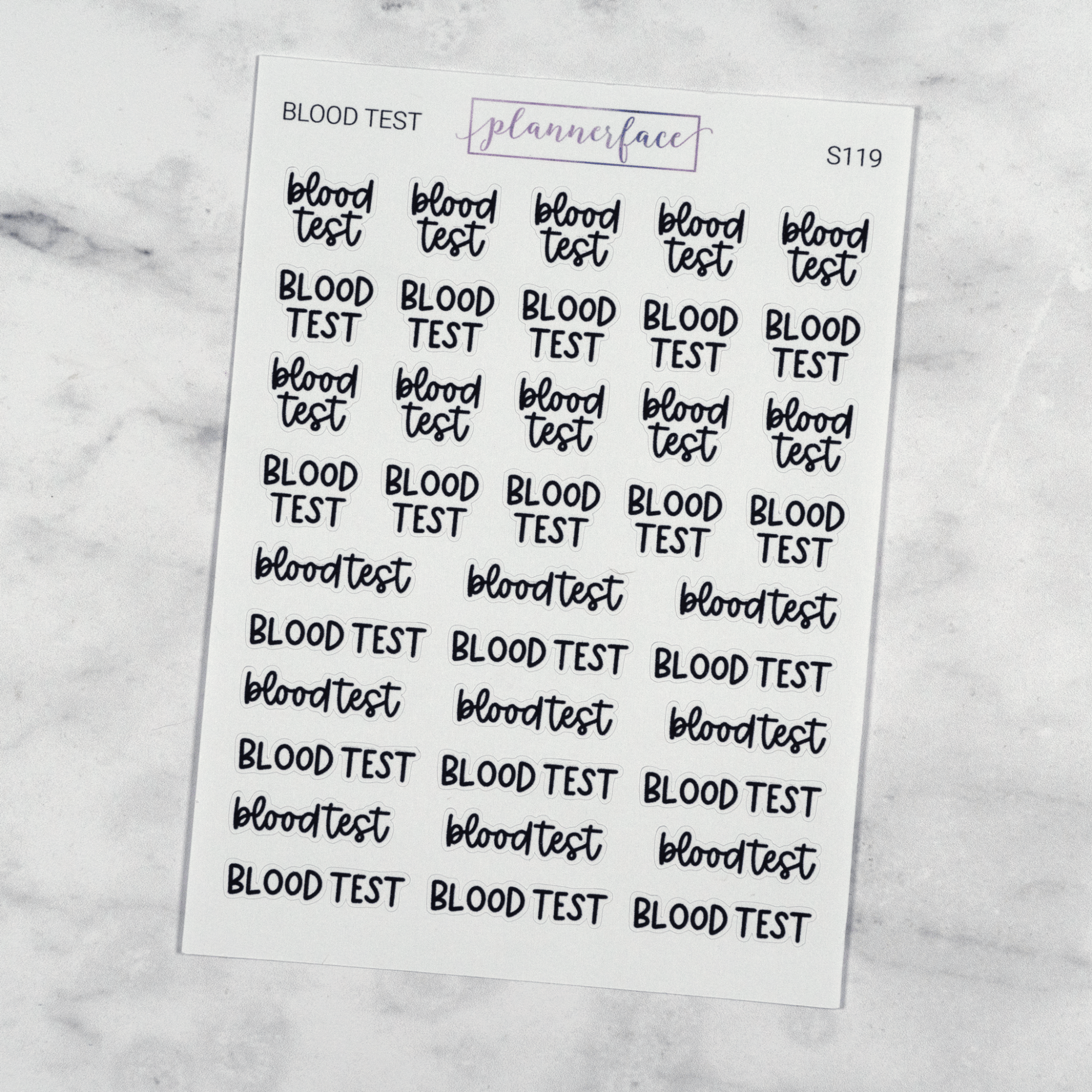 Blood Test | Scripts by Plannerface