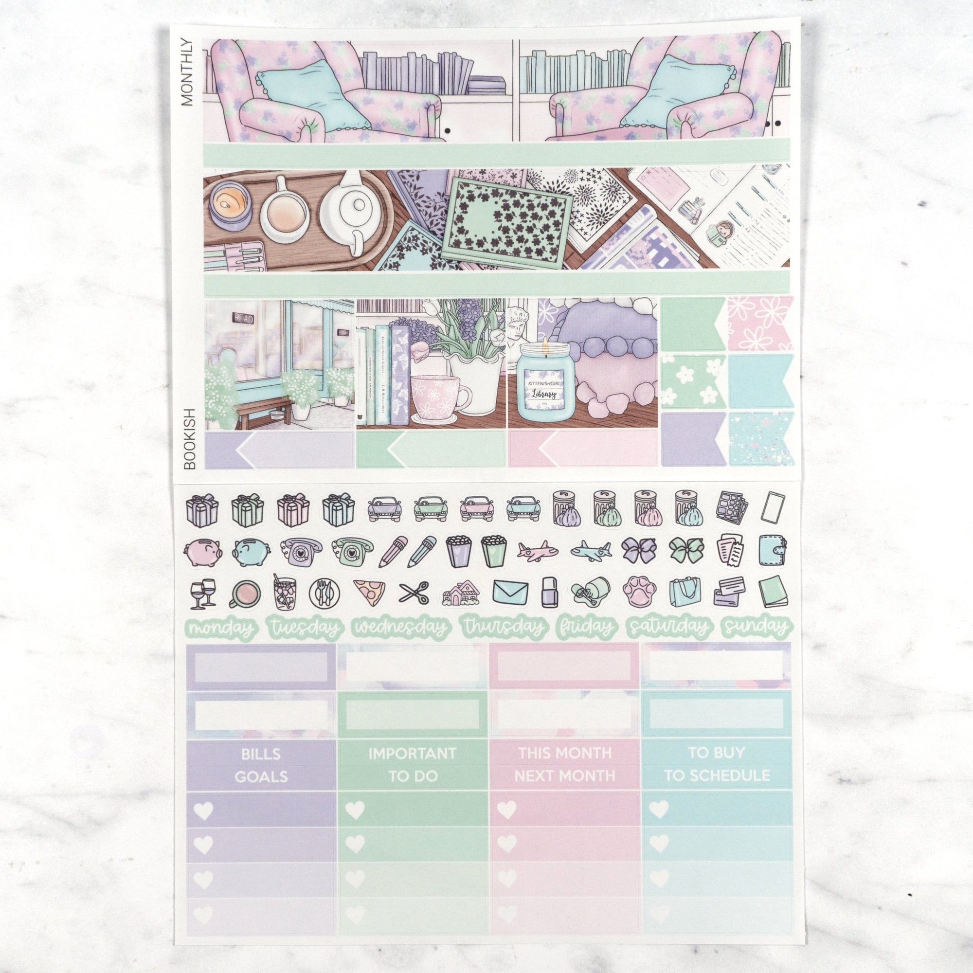 Bookish Monthly Kit by Plannerface