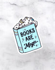 Books Are Magic Die Cut Vinyl Sticker