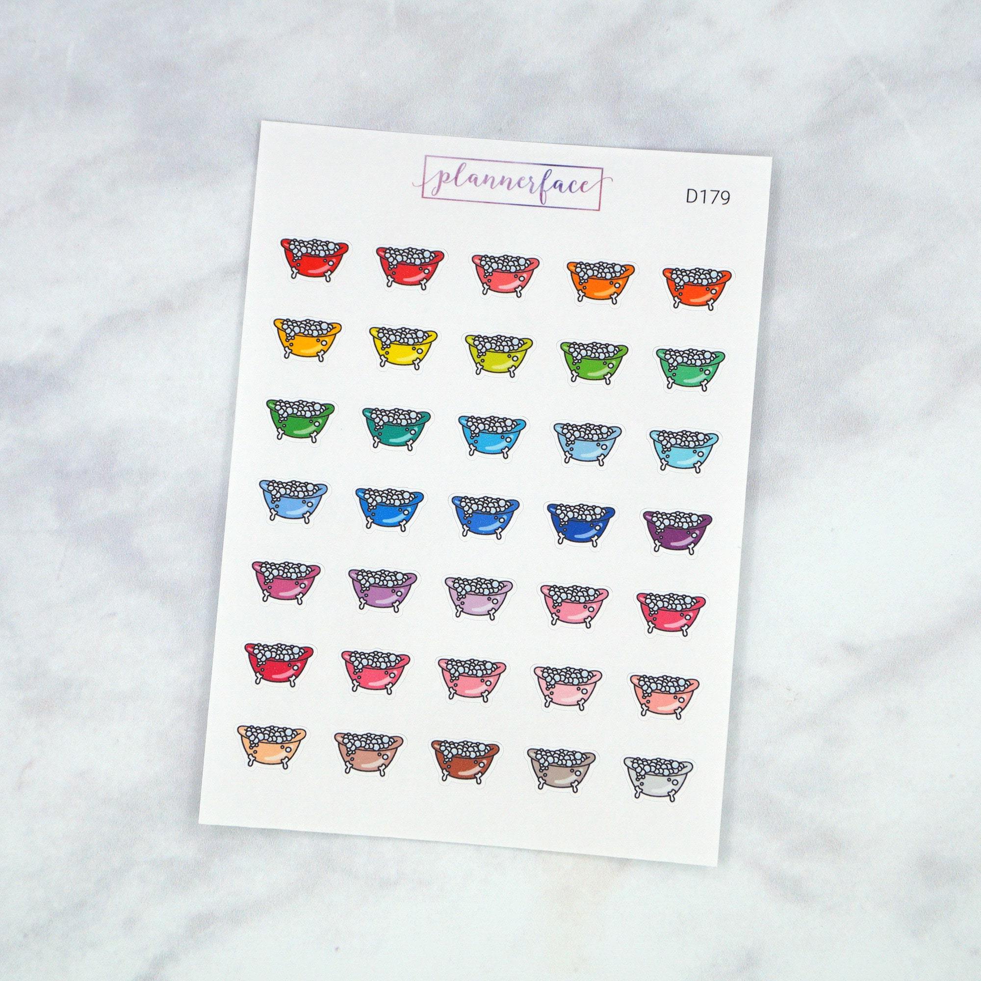 Bubble Bath Multicolour Doodles by Plannerface