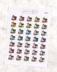 Burger Meal Multicolour Doodles by Plannerface