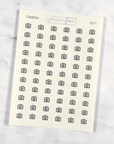 Camera Transparent Icon Stickers by Plannerface