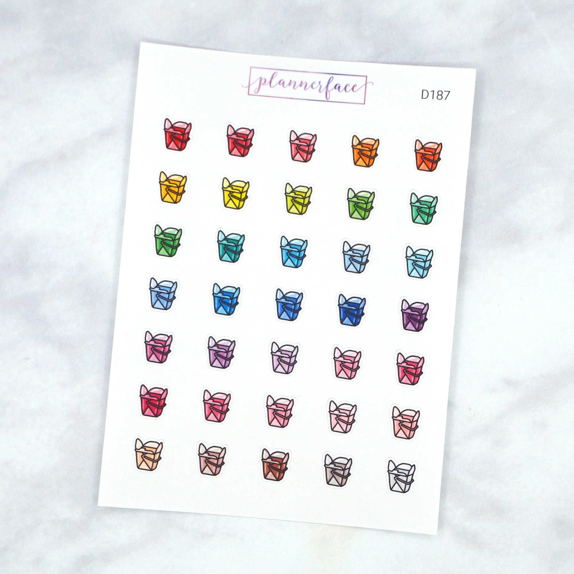 Chinese Takeaway Multicolour Doodles by Plannerface