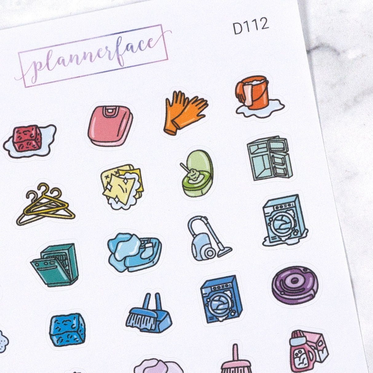 Cleaning Multicolour Doodle Sampler by Plannerface