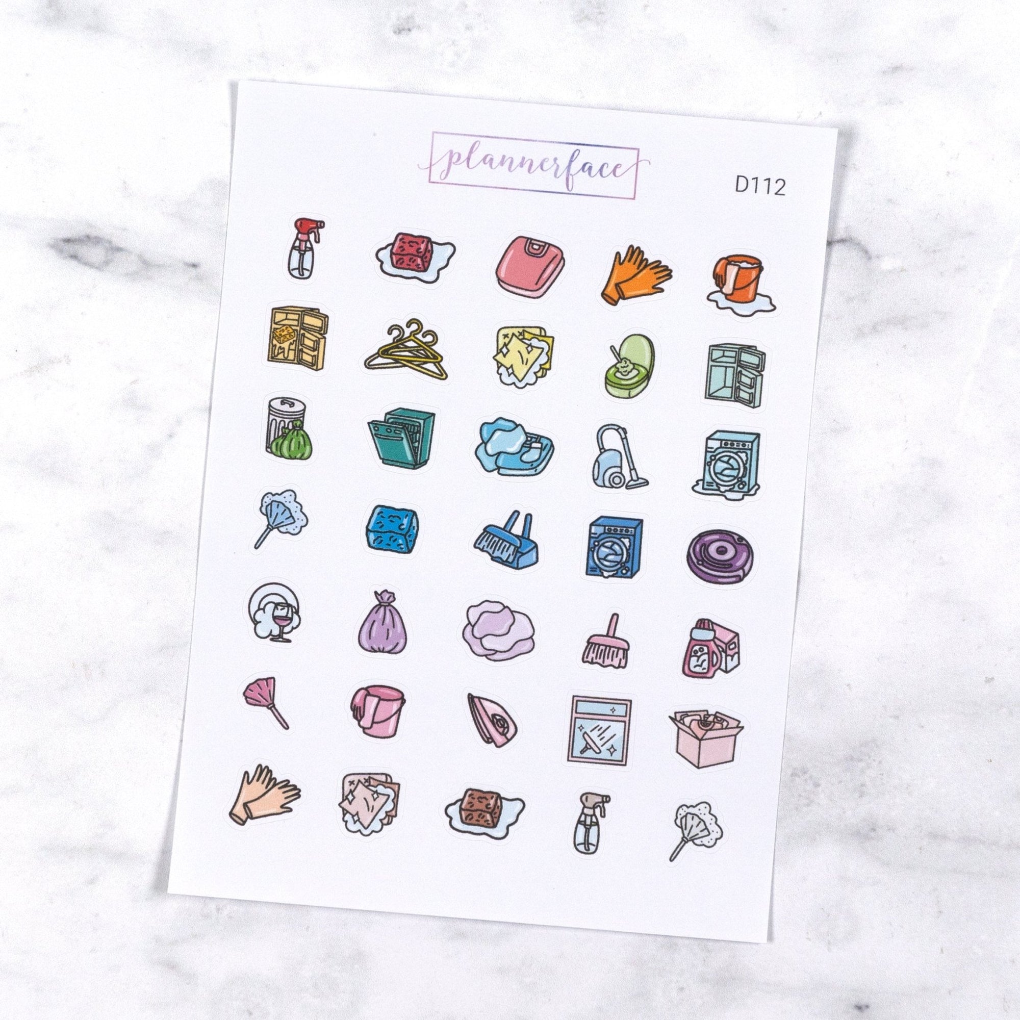 Cleaning Multicolour Doodle Sampler by Plannerface