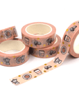 Coffee | Gold Foiled Doodle Washi Tape by Plannerface
