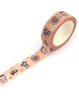 Coffee | Gold Foiled Doodle Washi Tape by Plannerface