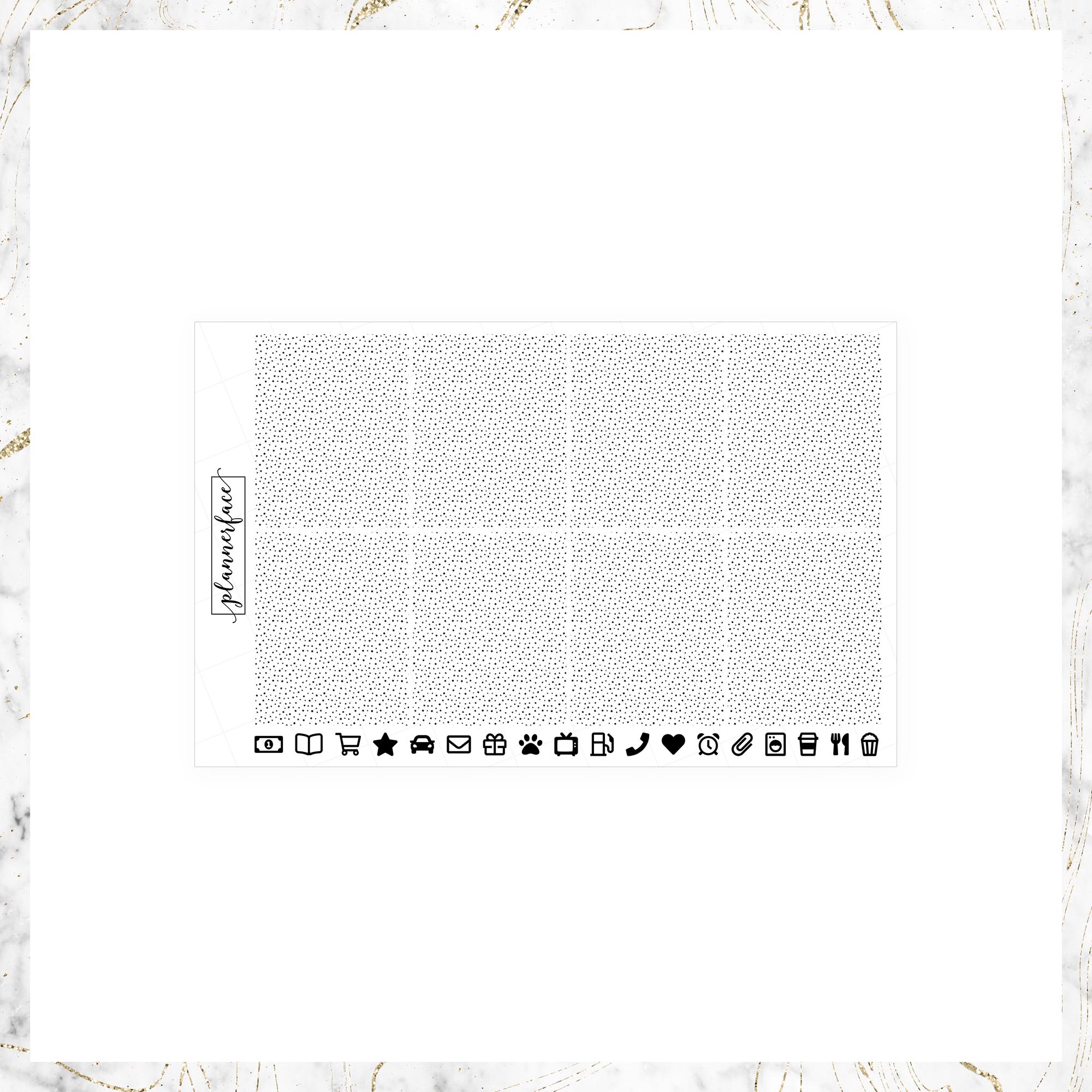 Confetti Dot Foil Underlays by Plannerface
